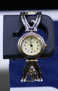 Ladies Piere Nicol White Dial Two Tone Moon and Star Bangle Watch New Battery - Picture 1 of 10