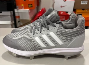 Adidas Ultra Boost DNA 5.0 Baseball Cleats Grey White Men's Size 8 ID9602 - Picture 1 of 5