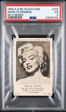 Marilyn Monroe 1954 A & Bc Film Stars No.3 Series #123 PSA 3