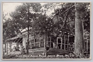1910s Greenwood, Locke Mills, Maine - Round Pond - Camp Echo Cabin Lake Postcard - Picture 1 of 5
