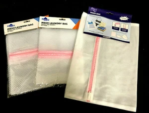 3 pcs Mesh Laundry bags Washing Garments Clothes Cleaning wash Bag 3 sizes NEW - Picture 1 of 2
