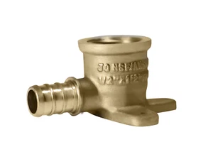 2 Pcs XFITTING 1/2" Pex x 1/2" Female NPT Drop Ear Elbow, Lead Free Brass - Picture 1 of 6