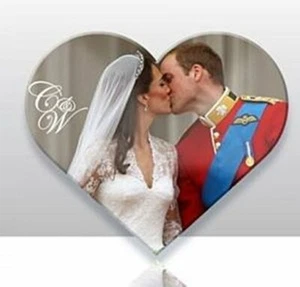 Heart Shaped Royal Wedding Kiss FRIDGE MAGNET Prince William & Kate - Picture 1 of 2