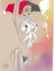 JOKER CLOWN Original art 8x11 Not a print - Picture 1 of 1