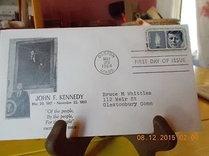 FIRST DAY OF ISSUE~JOHN F KENNEDY~BOSTON,MA 1964~1 STAMP~ - Picture 1 of 3
