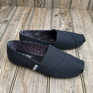 Bobs By Skechers Womens Black Size 7 Slip On 33645 Comfort Casual Shoes NEW - Picture 1 of 11