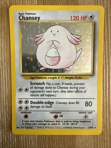 Chansey - 3/102 - Pokemon Base Set Unlimited Holo Rare Card WotC VLP - Picture 1 of 2