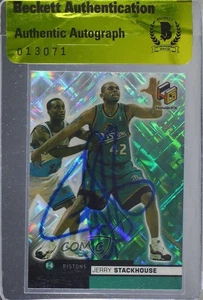 BAS 1999-00 Upper Deck HoloGrFX Jerry Stackhouse #17 Authentic Auto - Picture 1 of 3