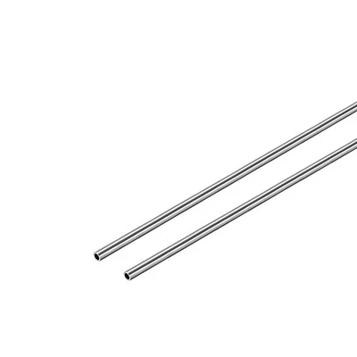  Inox Acier Rond Tubes 4mm 0.2mm Mur 250mm Sans Couture Droit Tube Tuyau 2Pcs - Photo 1/3