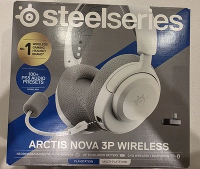 SteelSeries Arctis Nova 3P 无线多平台游戏耳麦,白色 — 第 1/2 张图片