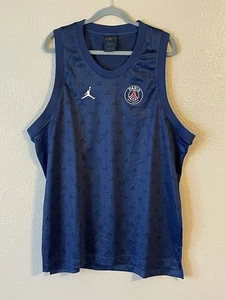Men’s XL NWOT Paris Saint Germain x Air Jordan PSG Mesh Jersey Navy - Picture 1 of 7