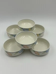 Mikasa Intaglio CAC 08 Garden Poetry Fruit Dessert Bowls 5 Inch ~ Set Of 6 - Picture 1 of 13