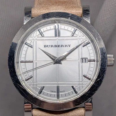 BU1350 Burberry Heritage Reloj Suizo Mujer Acero Inoxidable con Correa Fósil Foto 1 de 4