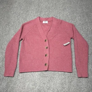 New Women's Old Navy Long Sleeve Rose Pink 4-Button Cardigan Sweater Size XS - Picture 1 of 13