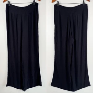 TOMMY BAHAMA Black gauze Pull on High Waist Pants Size XL Beach Casual - Picture 1 of 6