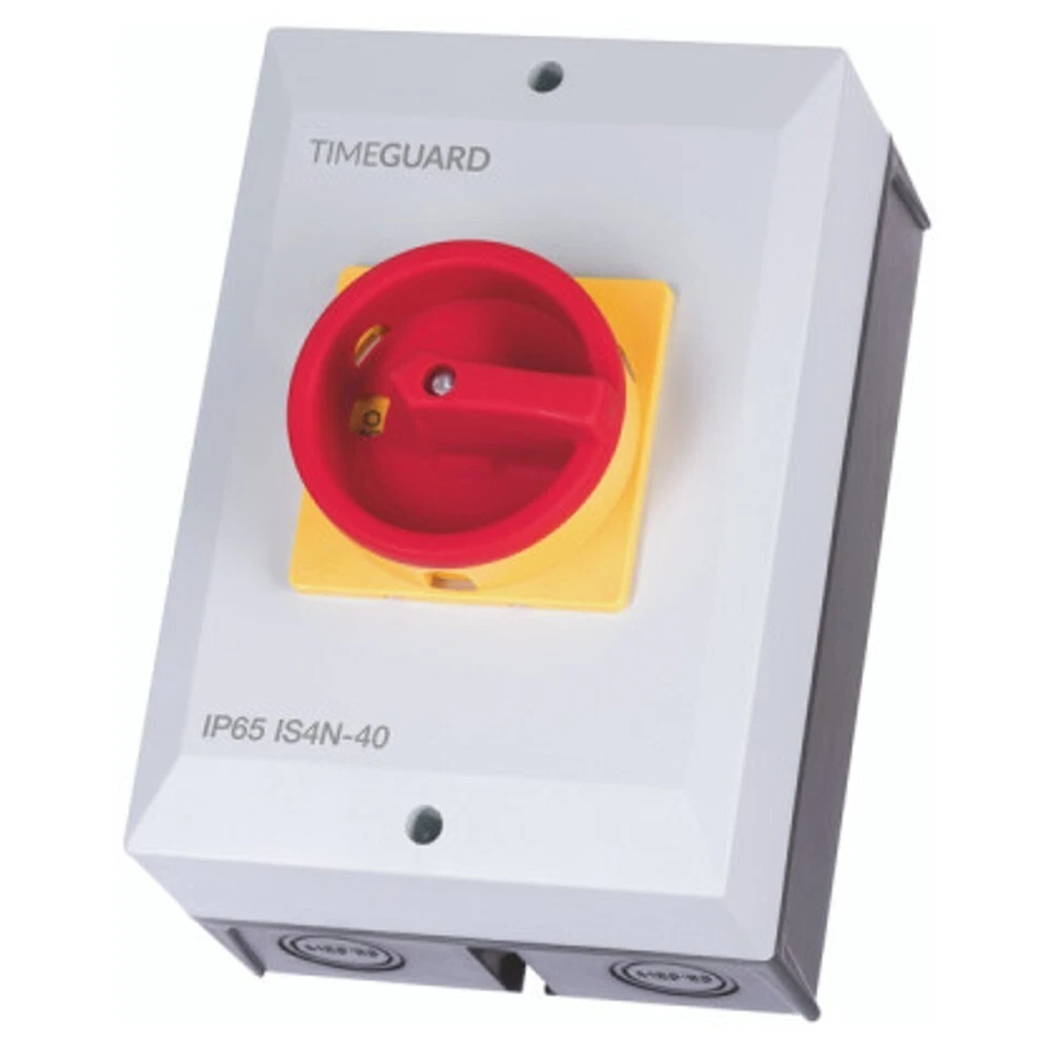 Timeguard IS4N-40 Weathersafe Rotary Isolator Switch IP65 4 Pole 40 Amp