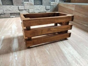 Wooden Fence Hanging Garden Basket Flower Pot Holder Homemade Plant Box NEW - Picture 1 of 11