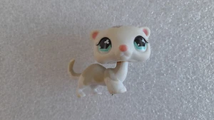 Littlest Pet Shop Authentic # 579 Cream Gray Ferret Teal Clover Eyes - Imagen 1 de 4