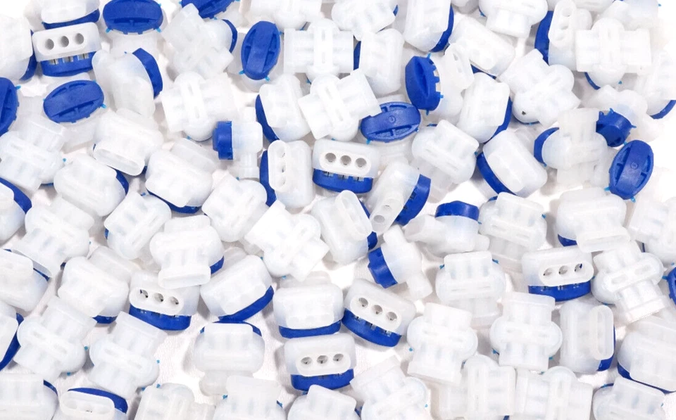 100pc 3 Wire Connector Self Stripping Splice 14-22 AWG Fits Scotchlok 3M 314 IDC - Image 1 of 1