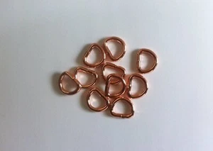 10 x D-Ringe Roségold 3/8" ca. 10mm - Picture 1 of 1