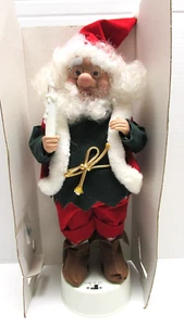 1990 TELCO MOTION-ETTES OF CHRISTMAS 16" ANIMATED MUSICAL SANTA ELF WITH CANDLE - Picture 1 of 16