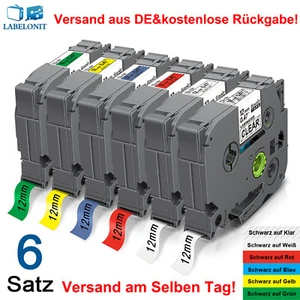 6x Schriftband TZe-231 TZe-131 12mm für Brother P-Touch PT E100 H100LB H105 1000 - Bild 1 von 14