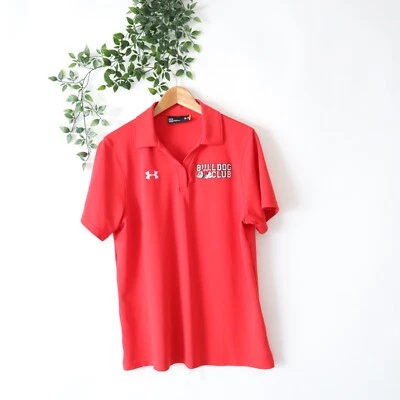 Gardner Webb University GWU Bulldog Club Women's Under Armour Red  Polo L - Image 1 of 4