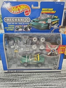 1997 Hot Wheels MECHANIX Green/yellow  MUSTANG CONVERTIBLE Diecast 33349 - Picture 1 of 4