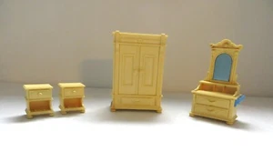 Playmobil #5321 Viktorianisches Herrenhaus gelb Schlafzimmer Schrank Kommode Nachttisch 1989 - Bild 1 von 13