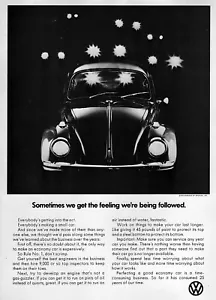 1970 Volkswagen Beetle Bug "We're Being Followed" Original Ad - Picture 1 of 1