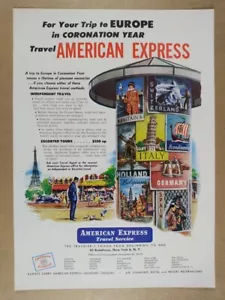 1952 American Express Travel Service Trips to Europe vintage print Ad - Picture 1 of 1