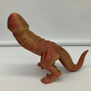 Blague imprimée en 3D pénis épais T-Rex statue adulte / décoration ornement de bureau - Photo 1/4