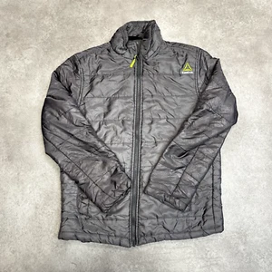 Reebok Puffer Jacket Kids Large Y2K Vintage Sports Full-Zip Coat, Grey - Picture 1 of 9