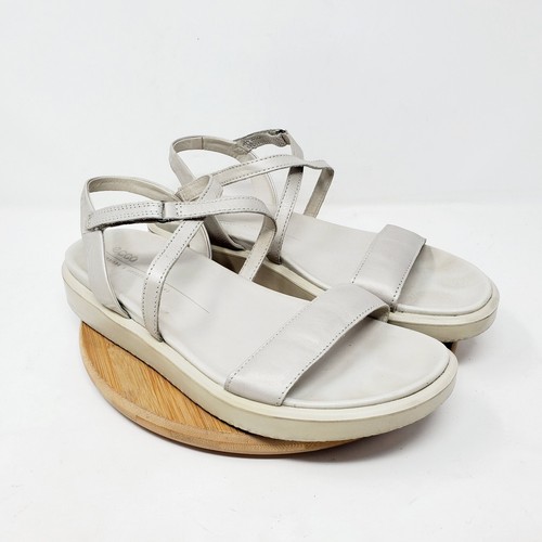 Sandali ECCO donna 40 Flowt LX grigio pelle cinturino punta aperta scarpe comode