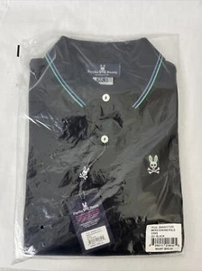 Psycho Bunny Men's Eakins Cotton Polo 2(xxs), BLACK NWT - Picture 1 of 3