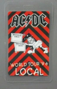 AC/DC backstage pass laminated World Tour '96 Local AUTHENTIC ! - Picture 1 of 1