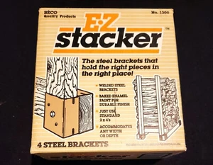 EZ Stacker Steel Brackets For 2x4's For Storage Shelves or Firewood Storage Rack - Picture 1 of 4