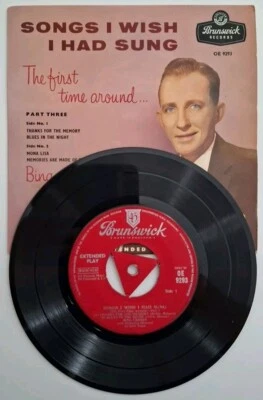 Bing Crosby" Songs I Wish I Had Sung"1958 Original Brunswick Records UK EP 45rpm - Image 1 of 4