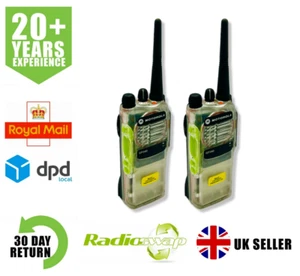 MOTOROLA GP340 UHF 4 WATT REFURBISHED TWO WAY RADIOS CHOICE OF COLOURS x 2 - Picture 1 of 18