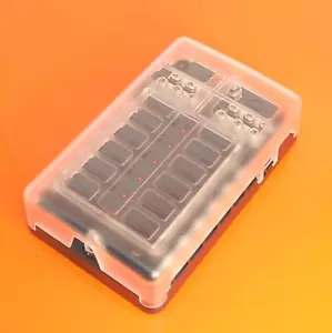 12 Way LED Fuse Box Block Holder with Warning Indicator Light & Bus Bar 12V 32V - Picture 1 of 5