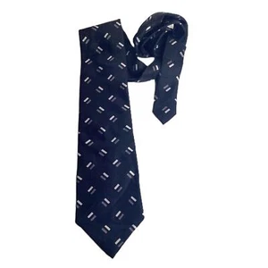 Pierre Cardin Black Patterned Silk Tie - Picture 1 of 4