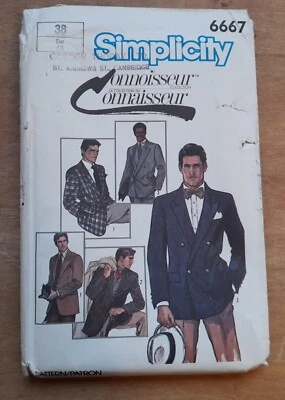 Simplicity Connoisseur 6667 Men's Size 38 UC FF Single/Double Breasted Jacket - Image 1 of 4