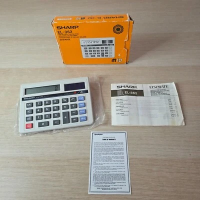 Sharp EL-362 Vintage Calculator ELSI Mate Solar M10 Made in Japan - Image 1 of 4
