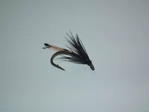 salmon/seatrout/trout fly--4 black pennell partridge wet heavy supreme size 10 - Picture 1 of 3