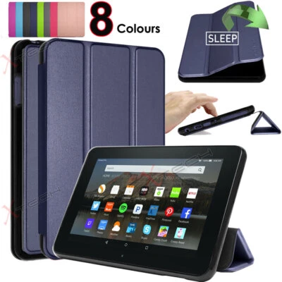 for Amazon Fire HD 8 2024 2022, 14th & 12th Slim Leather Smart Stand Case Cover - Image 1 of 4