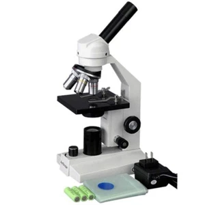 Microscopio compuesto monocular LED para estudiante Amscope 40X-800X - Imagen 1 de 7