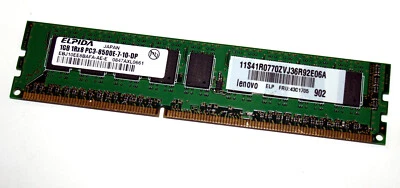 1 GB DDR3-RAM 240-pin 1Rx8 PC3-8500E ECC-Memory 'Elpida EBJ10EE8BAFA-AE-E' - Photo 1/2