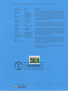 #0846 42c Kwanzaa #4373 Souvenir Page - Picture 1 of 1