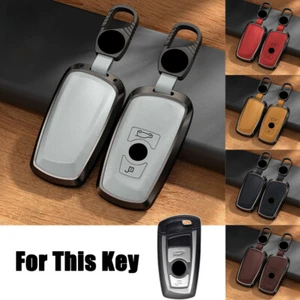 Aluminum Alloy Leather Car Key Case Cover For BMW 1 2 3 X3 X4 X5 X6 F10 M2 M3 M4 - Picture 1 of 15
