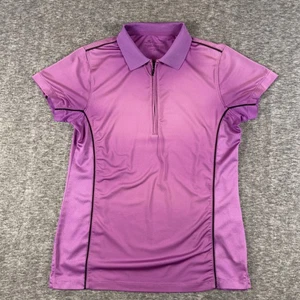 Peter Millar Polo Shirt Womens Medium Purple UPF 30+ Quarter Zip Golf Stretch - Picture 1 of 8